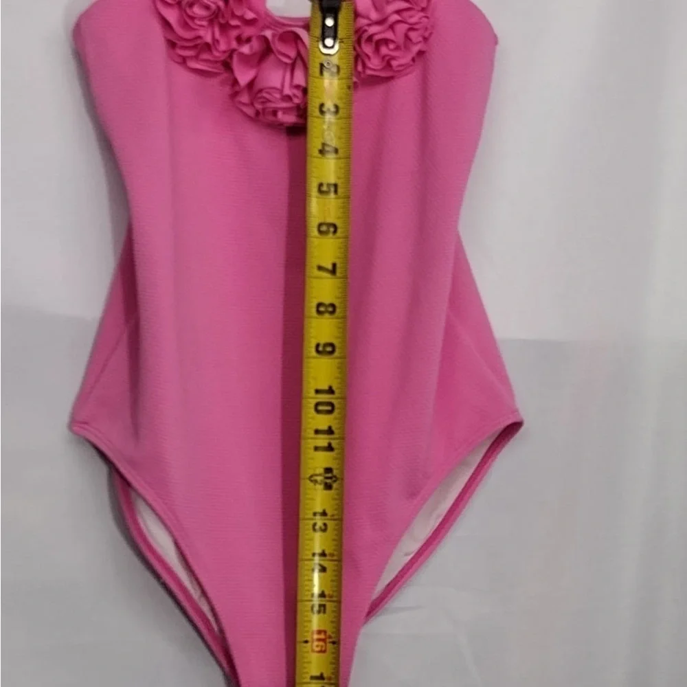 Janie & jack Pink Ruffled Swimsuit size 16 girls pre owned Exellent condition